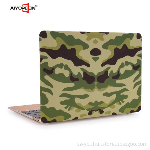 High quality Camouflage green hard case for macbook, Frosted PC Case Camouflage Surface for macbook 11/12/13/15 inch